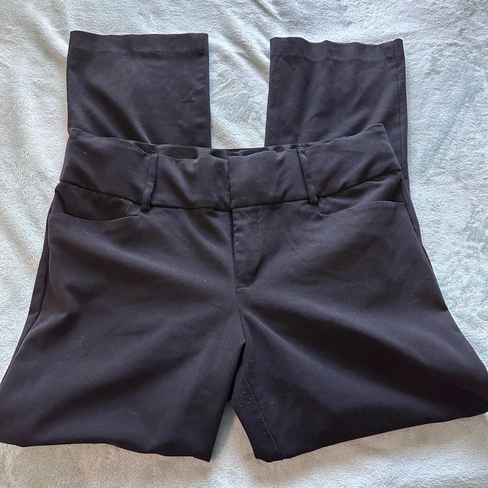 Women's 10 Petite Apt. 9 Magic Waist Tummy Control Black Bootcut Dress Pants - Picture 2 of 8